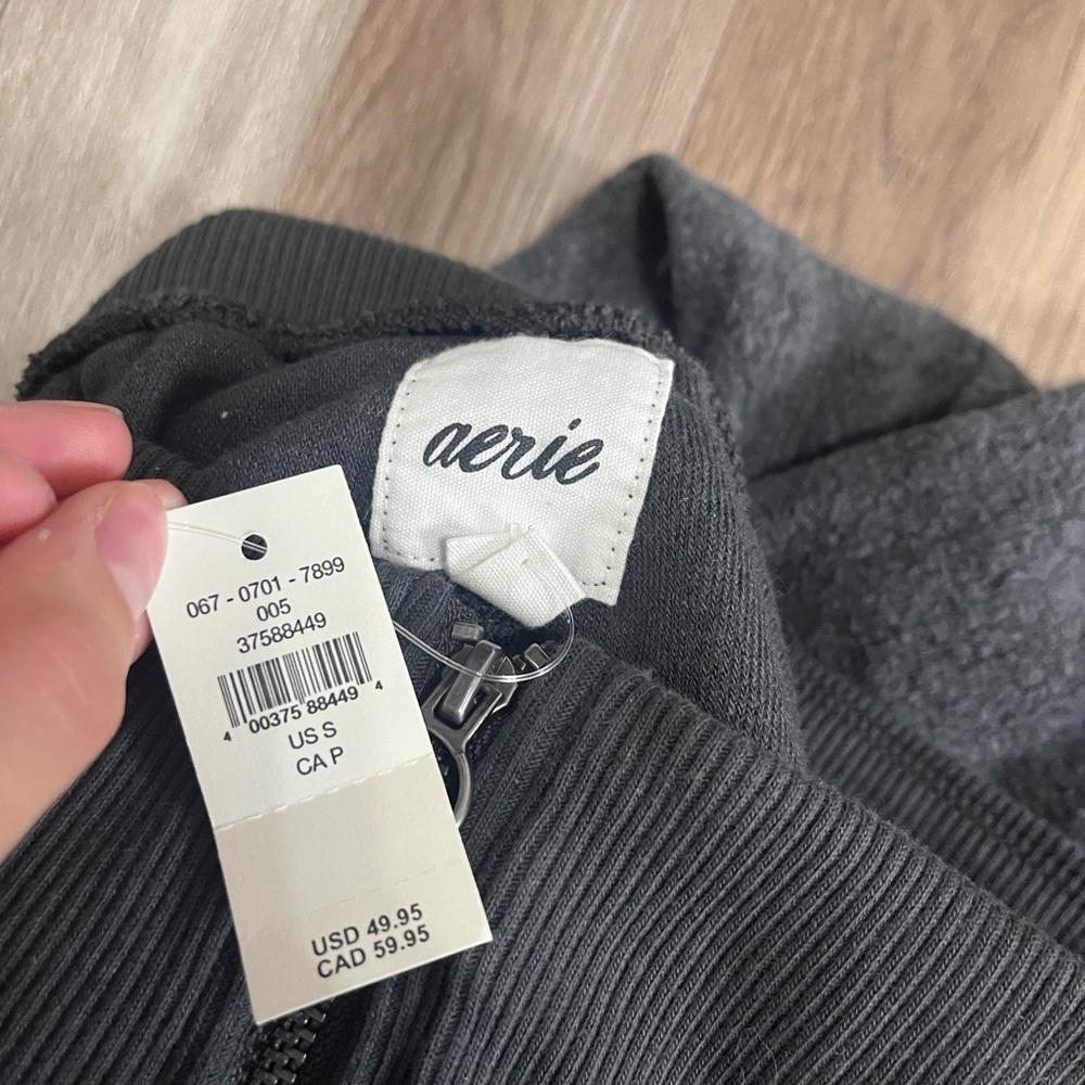Small Aerie Grey Fuzzy Sweatpants